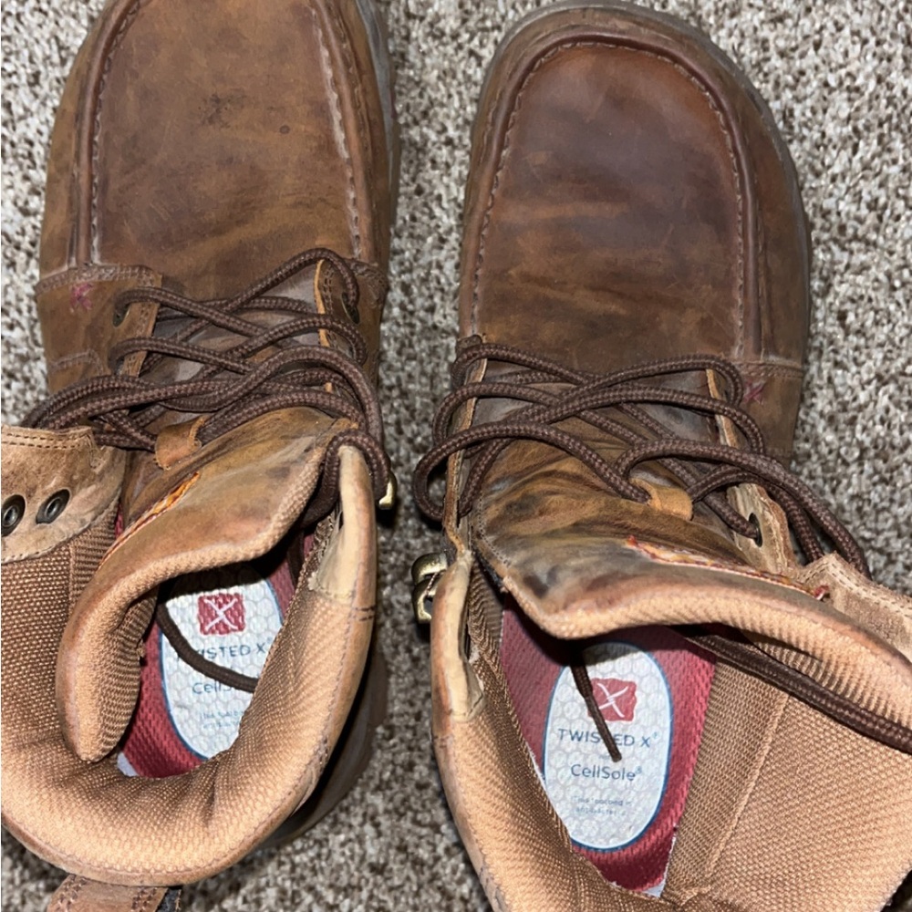 Twisted X Rugged Brown Leather Boots - Picture 2 of 4